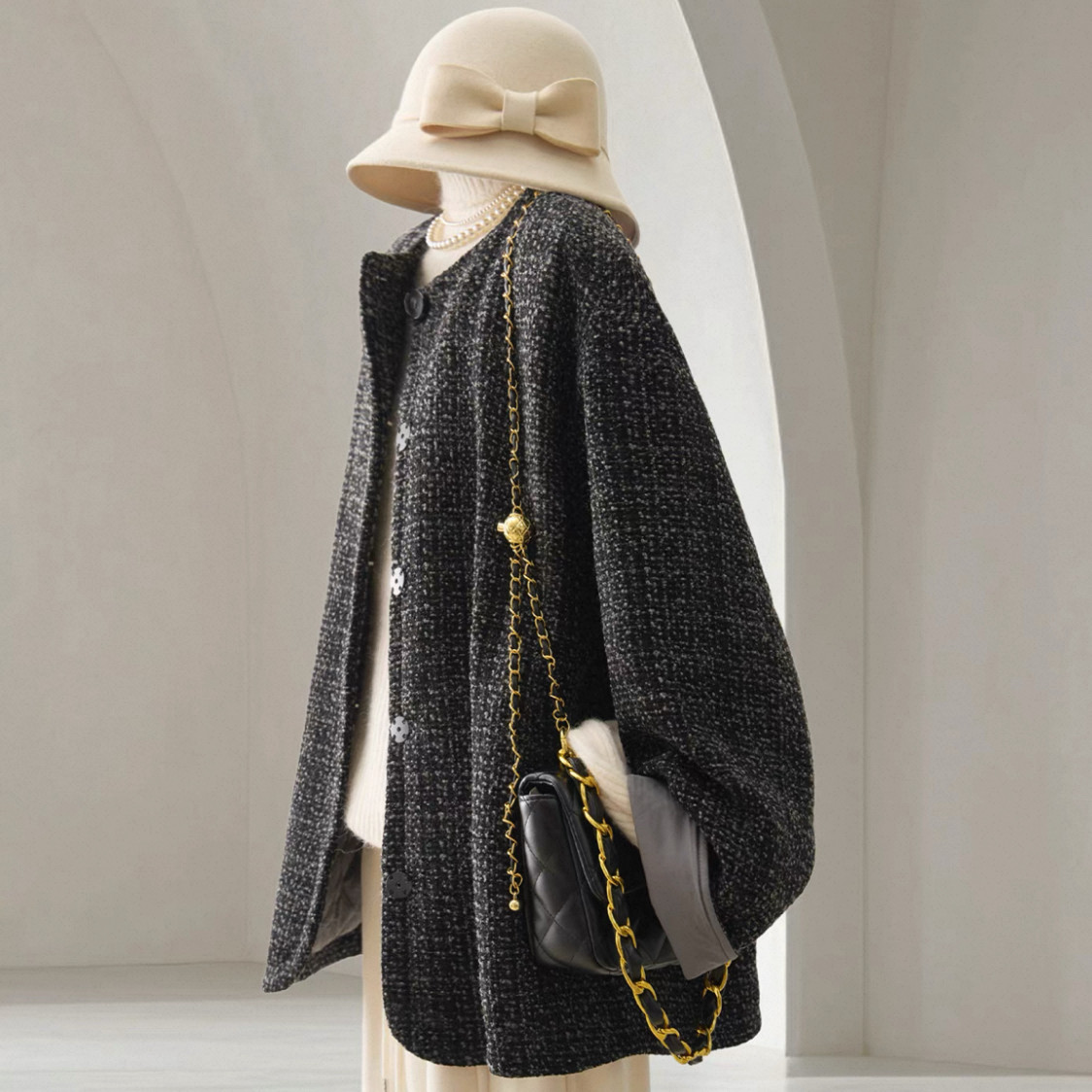 大人が着たいお洒落なコート、綿入れのコート、厚手のコート、冬のコート、防寒対策、秋冬限定、レディース