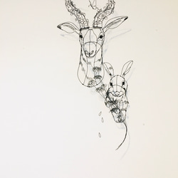 ワイヤーアート ワイヤークラフト 鹿 チンムドラシカ 立体・オブジェ