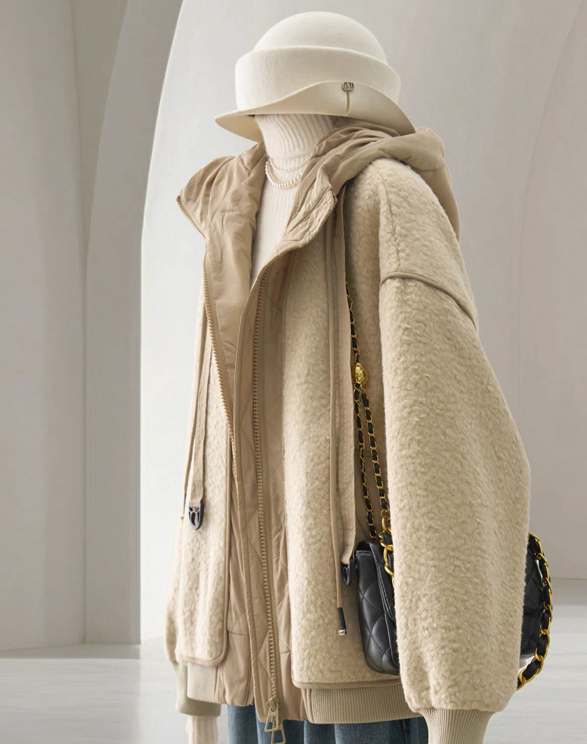 保温力高い大人の冬コート、綿入れのコート、大人が着たいお洒落なコート、厚手のコート、防寒対策、秋冬限定