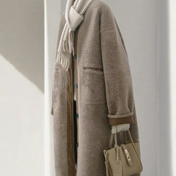 大人が着たいお洒落なウールコート イタリア製ウール100％チェック柄