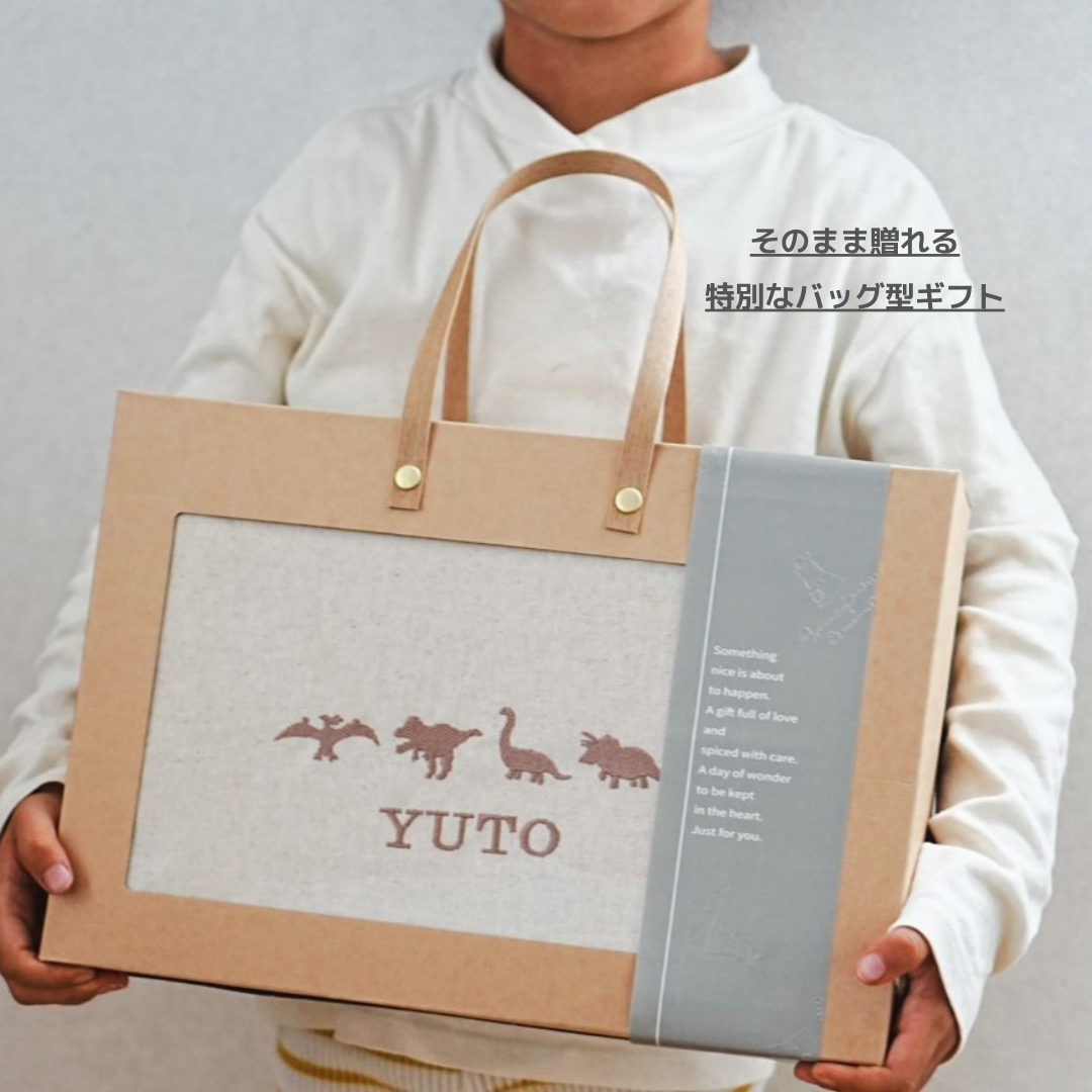 入園祝い　入学祝い　ダイナソー 恐竜 好きキッズのための5点入園入学セット ヌビレッスンバッグなどおしゃれなプレゼント