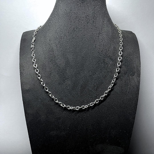小豆 アズキ チェーン ネックレス 5mm 40-80cm シルバー925 刻印