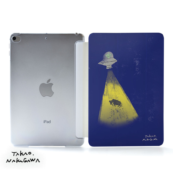 ウシのiPadケース iPadカバー かわいい 宇宙人 個性的 おもしろ