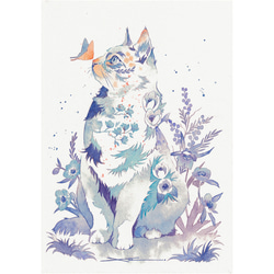 ねこ⑥_水彩原画_イラスト 絵画 n.akabae 通販 15710207｜Creema(クリーマ)