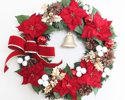 Creema限定」「送料無料」クリスマスリース 直径約33cm X3343