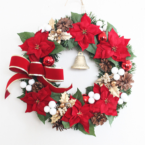 Creema限定」「送料無料」クリスマスリース 直径約33cm X3343