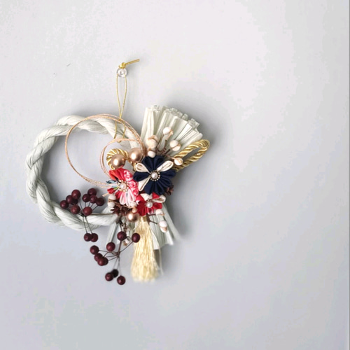 2026年お正月飾り しめ縄飾り つまみ細工 12月12日まで しめ縄