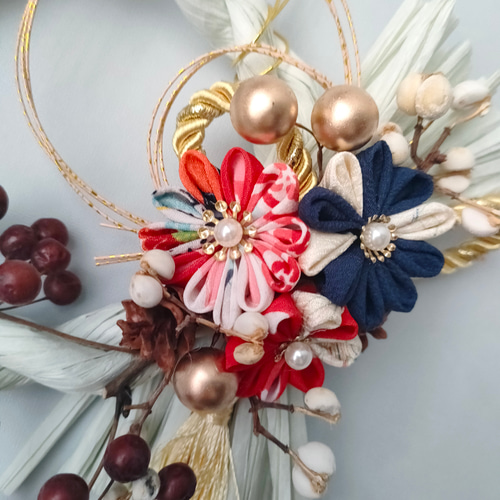 2026年お正月飾り しめ縄飾り つまみ細工 12月12日まで しめ縄