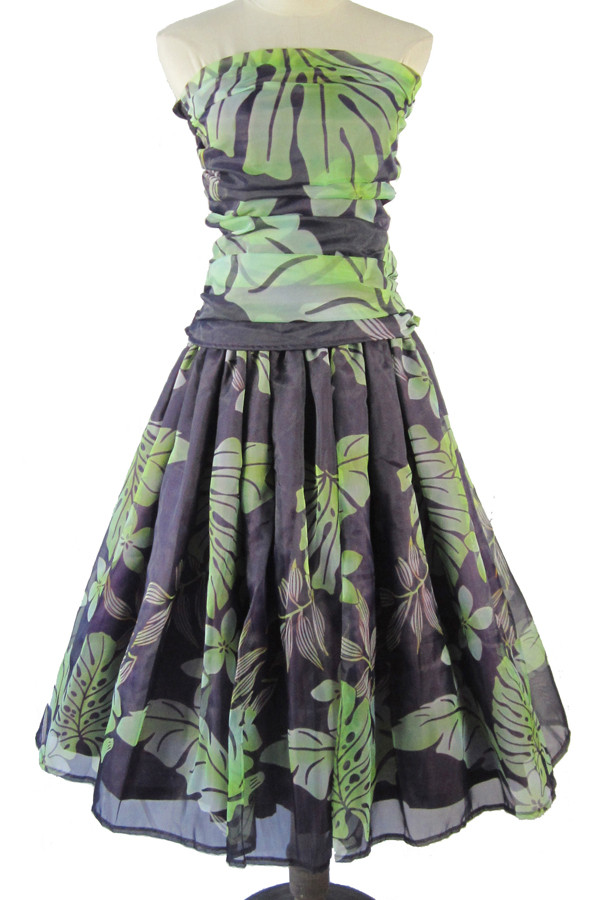 受注生産　オーダーメイド　パウスカート　チューブトップ　プリントオーガンジー nws00057