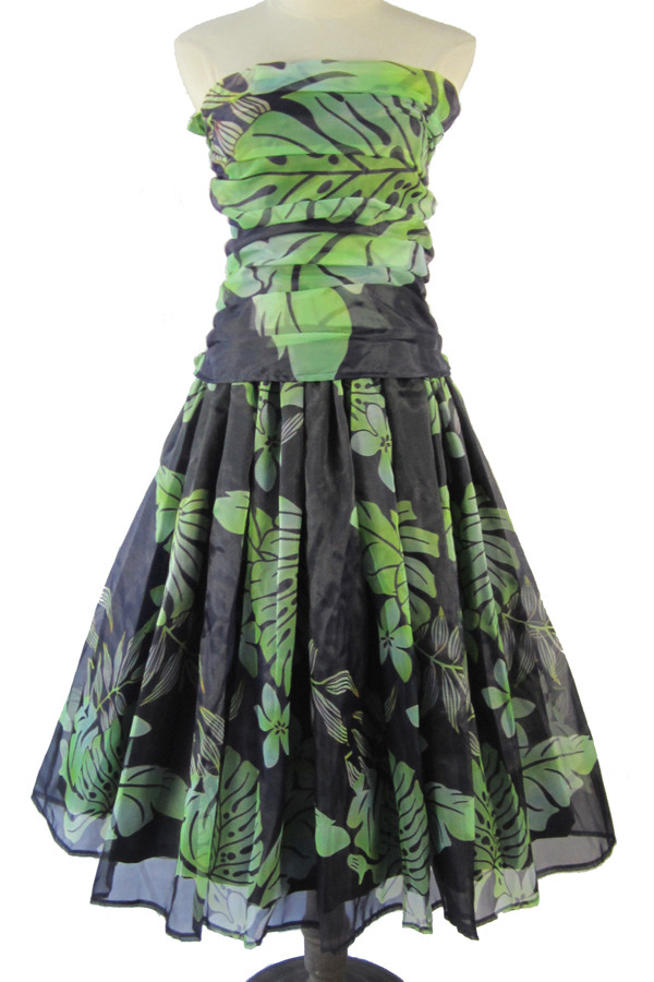 受注生産　オーダーメイド　パウスカート　チューブトップ　プリントオーガンジー nws00058