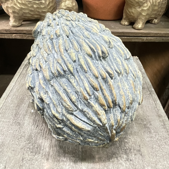 アンティーク風 ハリネズミオブジェ  セメント製 ほっこり可愛いインテリア雑貨 12枚目の画像