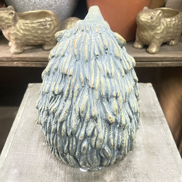 アンティーク風 ハリネズミオブジェ  セメント製 ほっこり可愛いインテリア雑貨 6枚目の画像