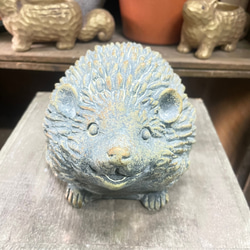アンティーク風 ハリネズミオブジェ  セメント製 ほっこり可愛いインテリア雑貨 10枚目の画像