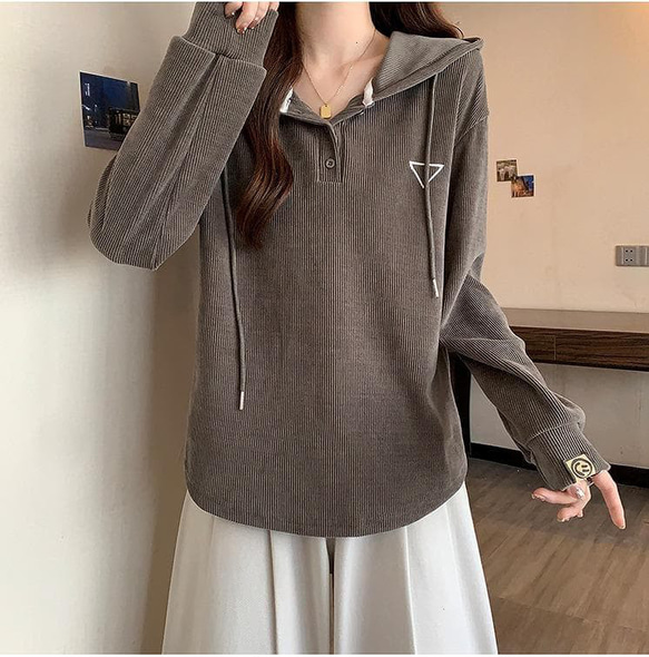 パーカー　トップス　大きいサイズ レディース 秋冬　春 新品 長袖　ゆったり 10枚目の画像