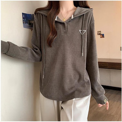 パーカー　トップス　大きいサイズ レディース 秋冬　春 新品 長袖　ゆったり 8枚目の画像