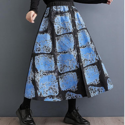 スカート　大きいサイズ レディース 秋冬　春 新品 ウエストゴム　ひざ丈 9枚目の画像