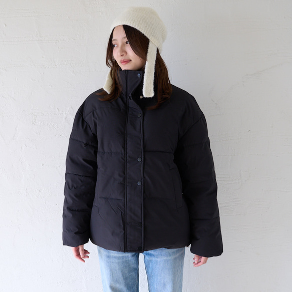 ﾓﾘﾉｶﾞｯｺｳ Mサイズ　ハイネック綿ジャケット(ブラック)｜mg-po03-bk-M 10枚目の画像