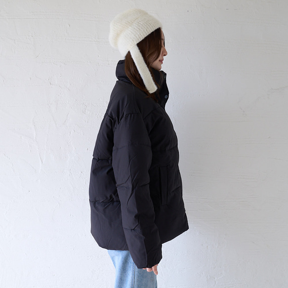 ﾓﾘﾉｶﾞｯｺｳ Mサイズ　ハイネック綿ジャケット(ブラック)｜mg-po03-bk-M 11枚目の画像