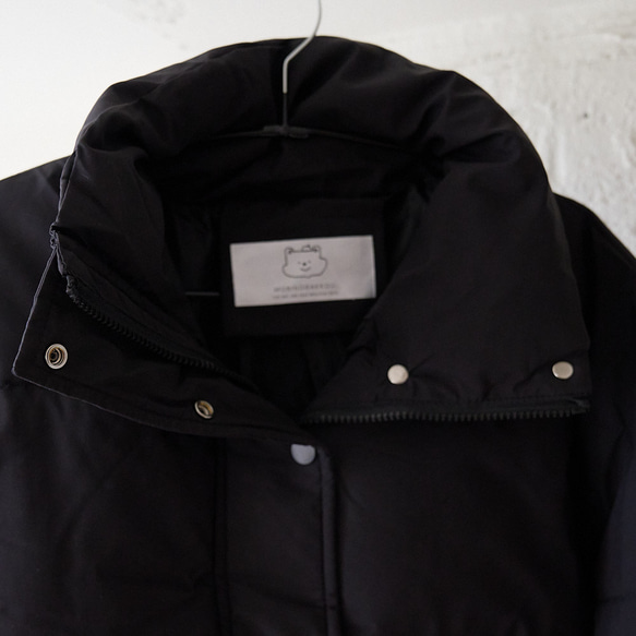 ﾓﾘﾉｶﾞｯｺｳ Mサイズ　ハイネック綿ジャケット(ブラック)｜mg-po03-bk-M 12枚目の画像