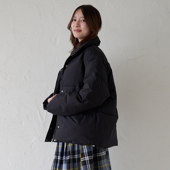 ﾓﾘﾉｶﾞｯｺｳ Mサイズ　ハイネック綿ジャケット(ブラック)｜mg-po03-bk-M 3枚目の画像