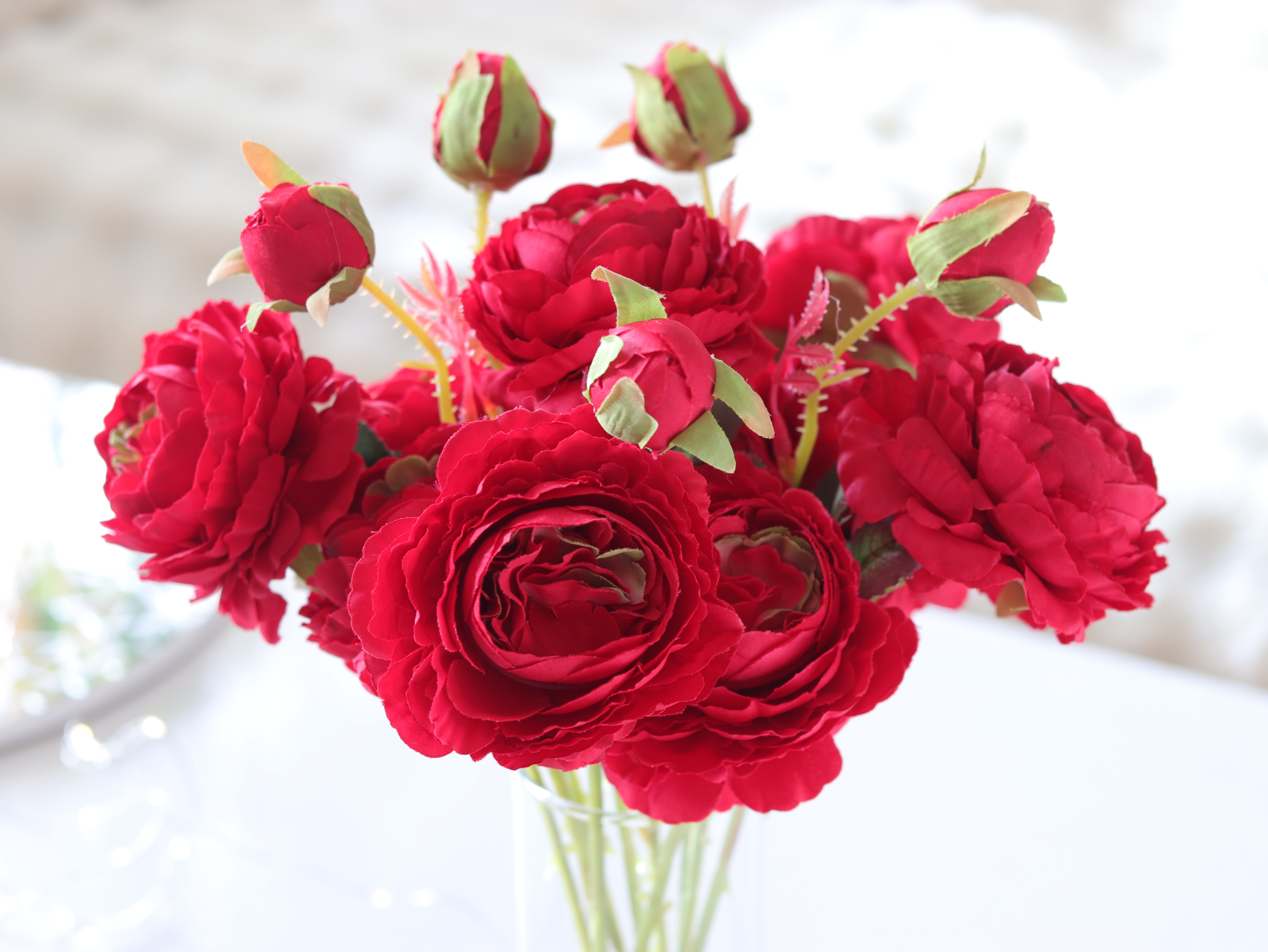 Xmas   様々なイベントで活躍　ローズのエレガンスアレンジ　レッド