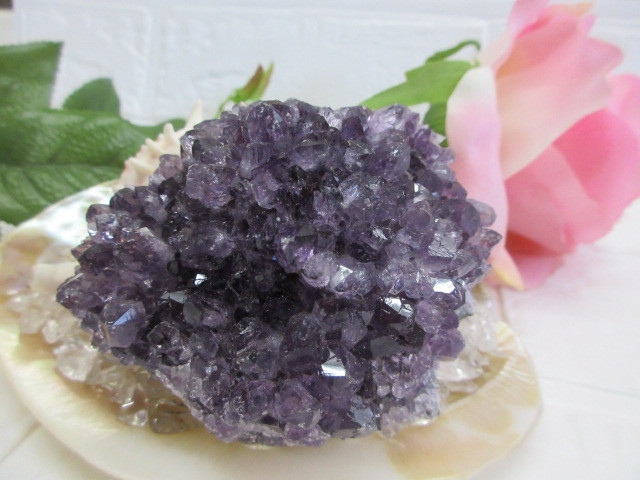 No.CR-444　天然石　原石　アメジスト　２２０ｇ　ウルグアイ産