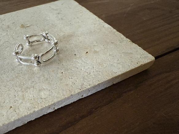 ーring005ー　silver925 シルバーアクセサリー　リング　ファッションリング　シルバー　大ぶりアクセサリー 8枚目の画像