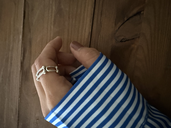 ーring005ー　silver925 シルバーアクセサリー　リング　ファッションリング　シルバー　大ぶりアクセサリー 2枚目の画像