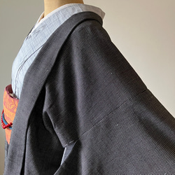 正絹 袷着物 山吹色 紗綾型地模様 亀甲に伝統柄の付下げ 着物 さまだや