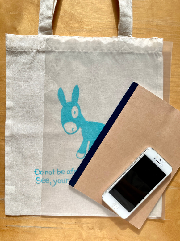 子ろばのコットンバッグ<Ｓサイズ> 2枚目の画像