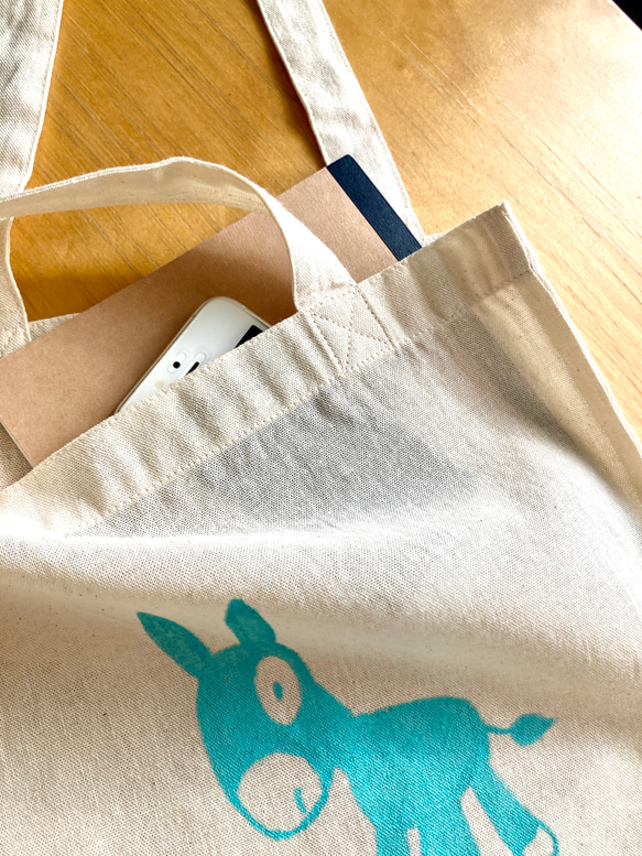 子ろばのコットンバッグ<Ｓサイズ> 3枚目の画像