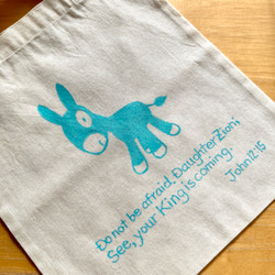 子ろばのコットンバッグ<Ｓサイズ> 4枚目の画像