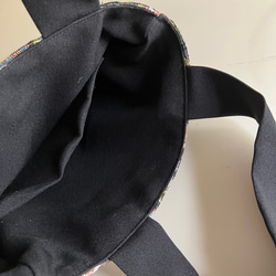 ゴブラン調ミニトートバッグdark flowers 5枚目の画像