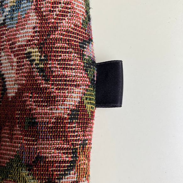 ゴブラン調ミニトートバッグdark flowers 4枚目の画像