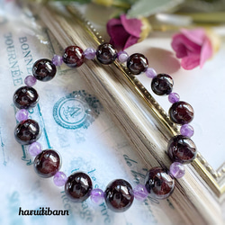 途切れない幸運 アメジスト回紋珠デザインブレスレット マニ車