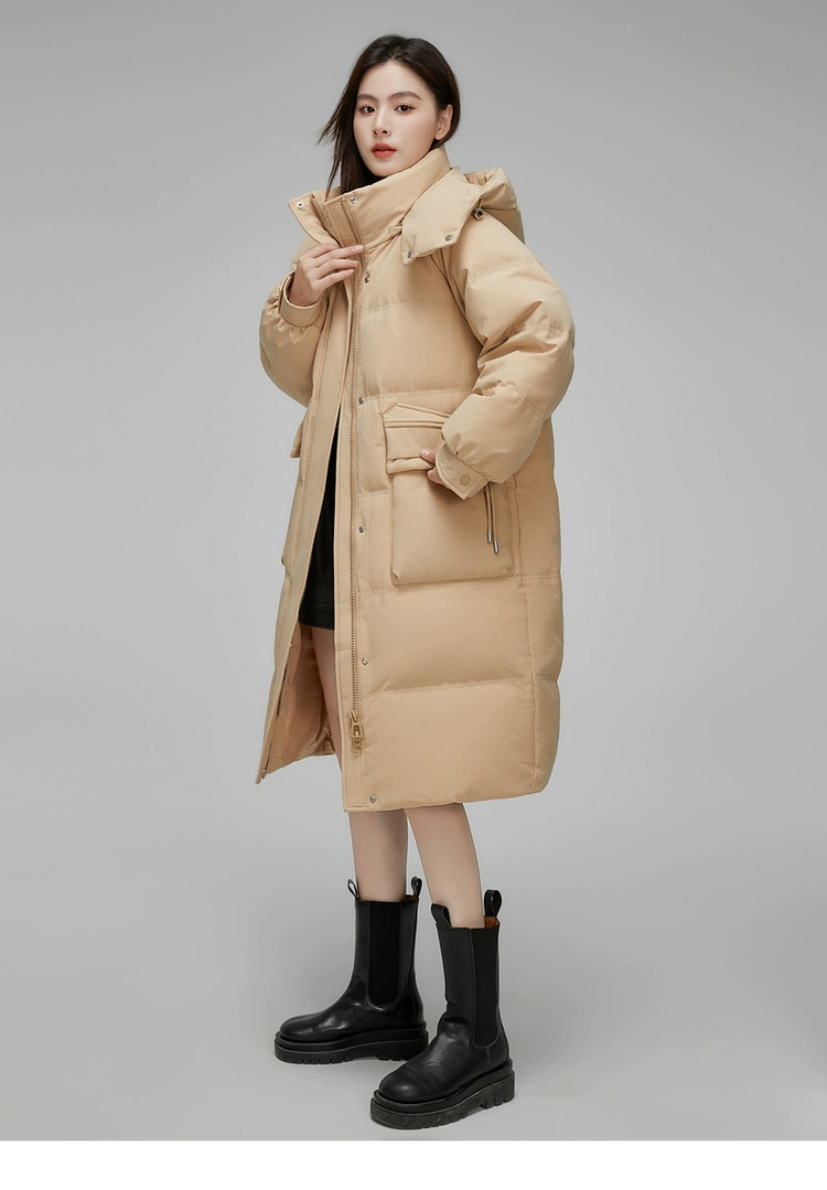 カーディガン トレーナー コート ジャケット 裏起毛 秋冬黒ふわふわ裏起毛ニットフード付きロングコート 受注制作 通勤