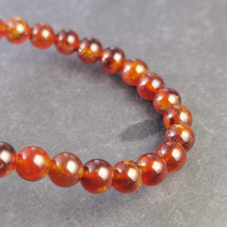 天然オレンジ赤ガーネット*金シラーサンストーン　ブレス　 4枚目の画像