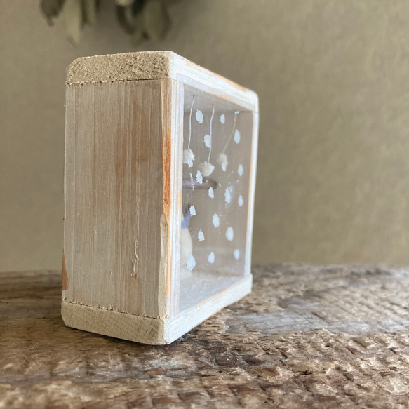 9911. bud 雪ふり窓辺　雪だるま 5枚目の画像