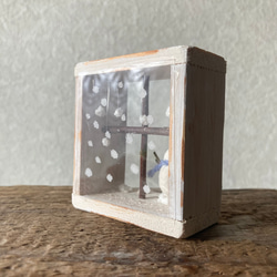 9911. bud 雪ふり窓辺　雪だるま 6枚目の画像