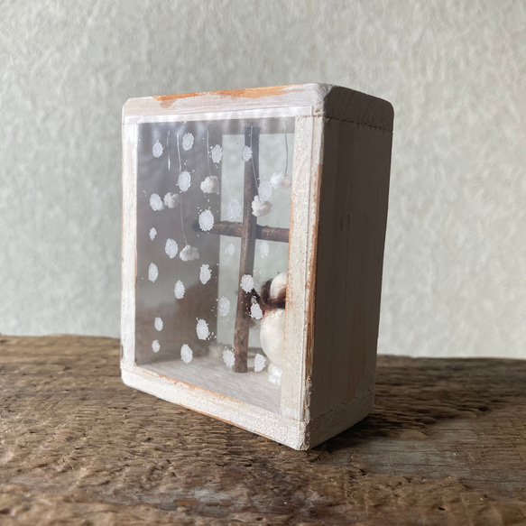 9913. bud 雪ふり窓辺　雪だるま 6枚目の画像