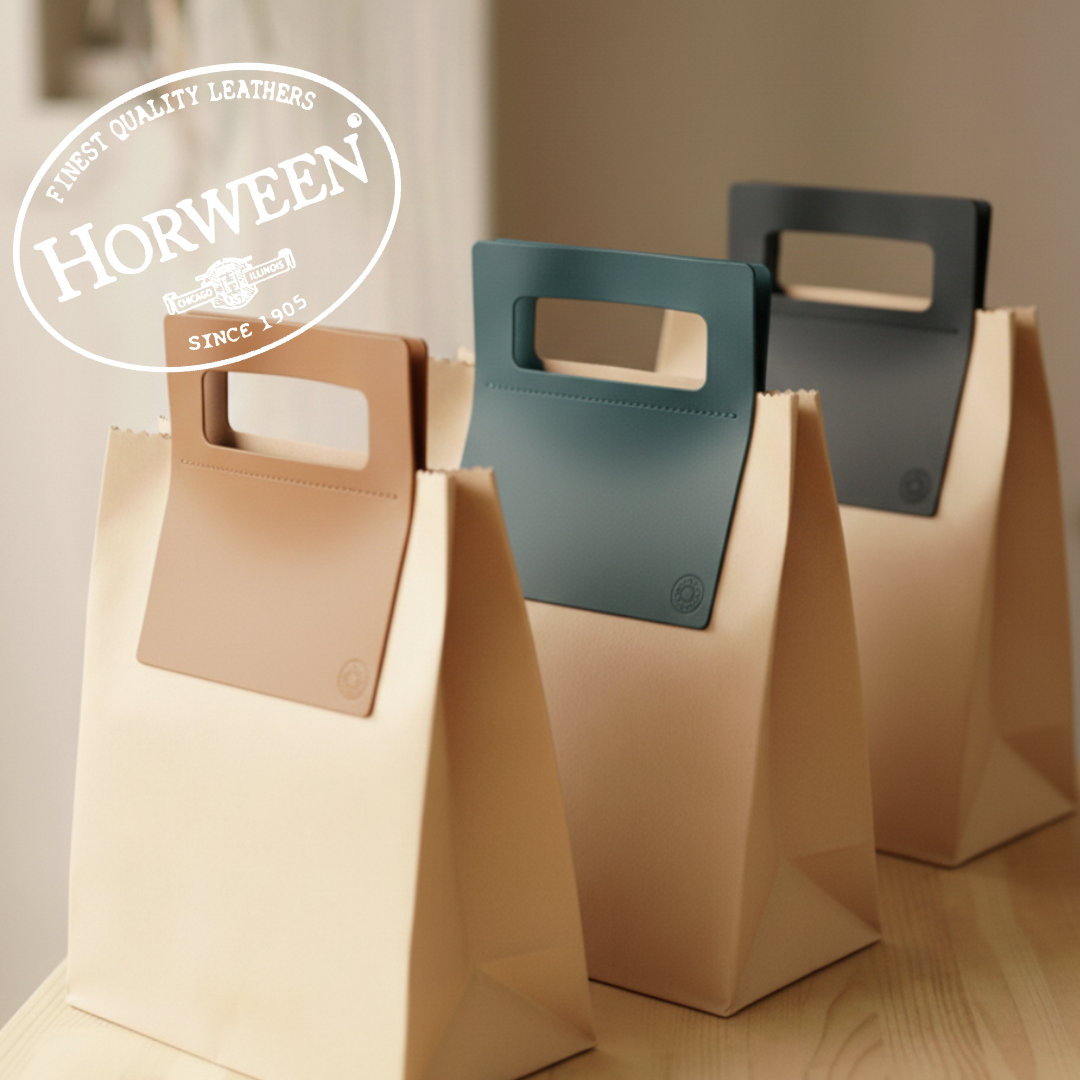 革で仕立てた“紙袋”トート〈きなりナチュラル〉／持ち手：HORWEENクロムエクセルレザー仕様（名前刻印可）