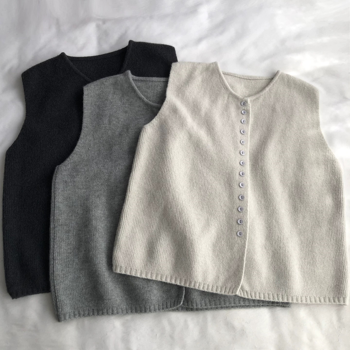 レディース 通勤 重ね着 ニットベスト