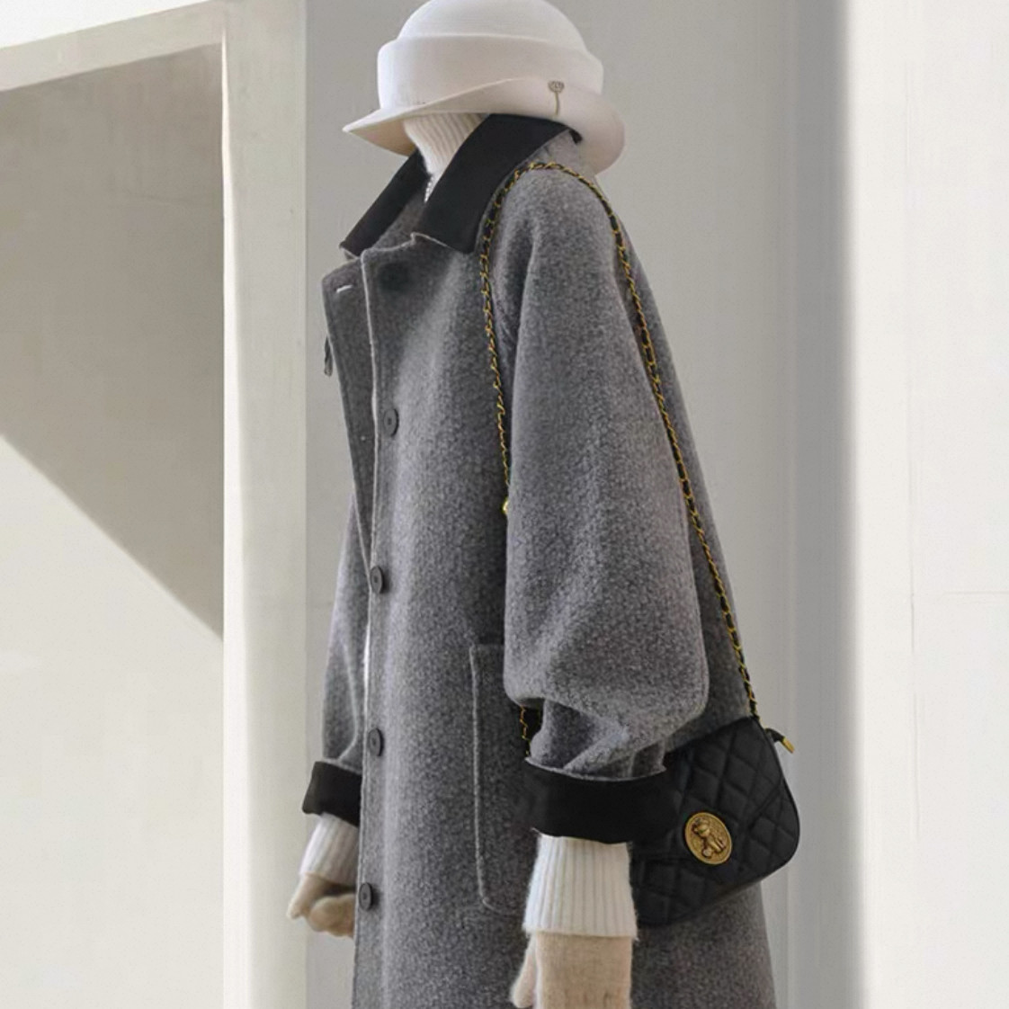 保温力高い大人の冬コート、綿入れのコート、大人が着たいお洒落なコート、厚手、防寒対策、秋冬限定、レディース