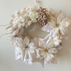 しめ縄★胡蝶蘭⑦　お正月飾り　しめ縄リース　しめ飾り　紅白 胡蝶蘭の紅白お正月しめ縄リース しめ縄・しめ飾り くれは 通販