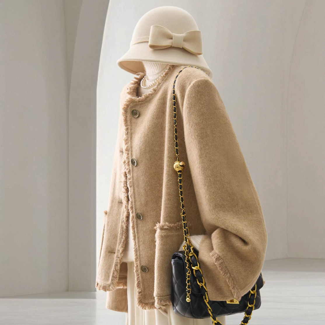 3色 大人が着たいお洒落なコート、保温力高い大人の冬コート、ロングコート、ウール、厚手、防寒対策、秋冬限定、レディース