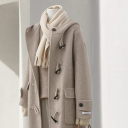 大人が着たいお洒落なウールコート イタリア製ウール100％チェック柄