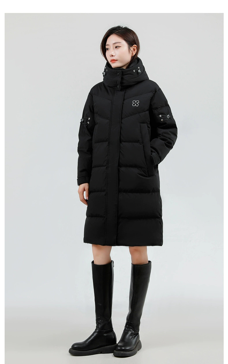 カーディガン トレーナー コート ジャケット 裏起毛 秋冬黒ふわふわ裏起毛ニットフード付きロングコート 受注制作 通勤