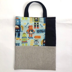 デニム ワイヤーポーチ 15cm口金 りすタグ ハンドメイド ポーチ