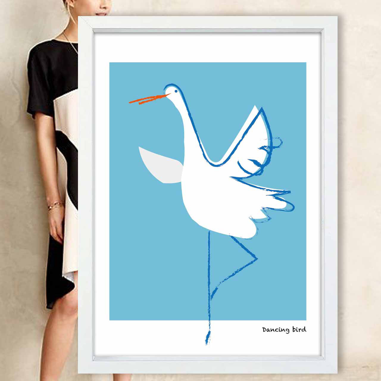 Dance 　鳥　送料無料　お気に入り9600件突破　ポスター　アートポスター　アート/sei検索新着順　2678