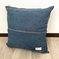 クッション】 デニムリメイク ジーンズ ハンドメイド インテリア雑貨